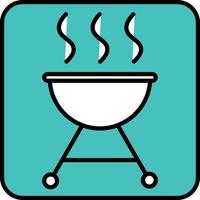 barbecue grill, illustratie, vector Aan een wit achtergrond.