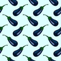 blauw aubergine, naadloos patroon Aan blauw achtergrond. vector