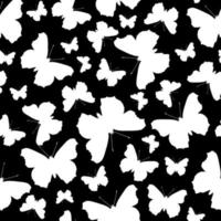 waterverf naadloos patroon met vlinders. vector illustratie