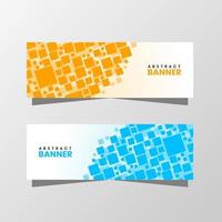 vector grafisch van abstract banier ontwerp. met modern geel en blauw kleur regeling. perfect voor u gebruik