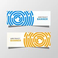 vector grafisch van abstract banier ontwerp. met modern geel en blauw kleur regeling. perfect voor u gebruik