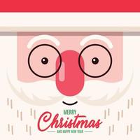 vlak schattig de kerstman hoofd achtergrond illustratie vector