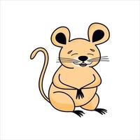 schattig muis karakter in tekenfilm stijl, schattig dieren, knaagdieren. vector kinderen illustratie van hand getekend tekenfilm ontwerp voor ansichtkaarten, affiches, t-shirts, tieners, stickers.