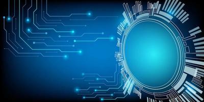 cirkelvormig ai hud hologram vectorconcept voor toekomstig technologieelement achtergrond bedrijfsscherm vector