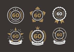 60th Anniversary Logo Gratis Vector