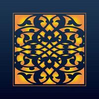 decoratief abstract meetkundig achtergrond goud Arabisch ornament dood gaan besnoeiing patroon vector