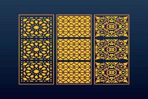 decoratief abstract meetkundig Islamitisch achtergrond elegant ornamenten kaart cnc besnoeiing vector