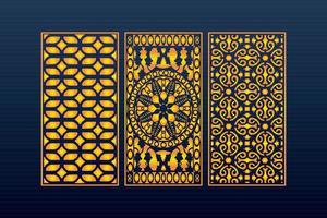 decoratief abstract meetkundig Islamitisch achtergrond elegant ornamenten kaart cnc besnoeiing vector