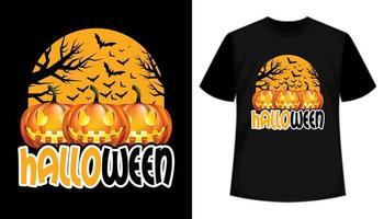 halloween eng nacht wijnoogst t-shirt ontwerp met vector pompoen