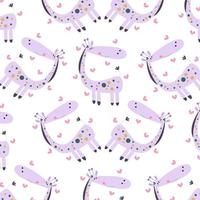 naadloos patroon met schattig dier tekenfilms perfect voor omhulsel papier en decoratie vector