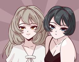 twee Dames anime vector