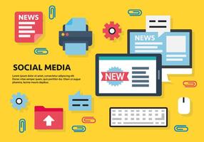 Gratis Social Media Vector Illustration