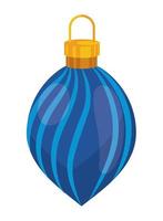 bal blauw Kerstmis vector