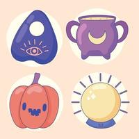 pictogrammen set, halloween partij vector