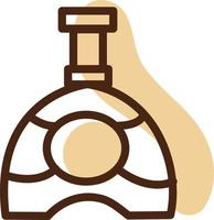 cognac fles, icoon illustratie, vector Aan wit achtergrond