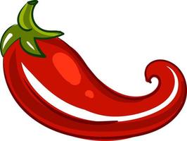 Chili peper, illustratie, vector Aan wit achtergrond