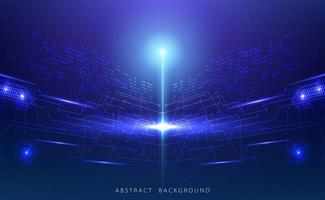 abstract digitaal stroomkring bord futuristische toekomst hoog snelheid beweging Aan de blauw achtergrond vector