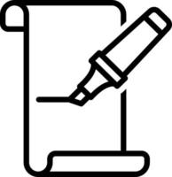 lijnpictogram voor markeerstift vector