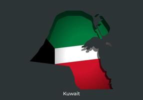 Koeweit vlag. papier besnoeiing stijl ontwerp van officieel wereld vlag. fit voor banier, achtergrond, poster, jubileum sjabloon, festival vakantie, onafhankelijk dag. vector eps 10