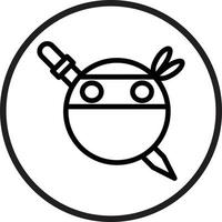 ninja-pictogramstijl vector