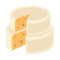 Brie kaas realistisch icoon vector