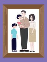 kader afbeelding met Koreaans familie vector