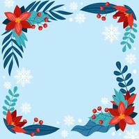 winter bloemen achtergrond vector