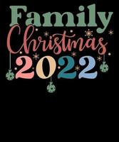 familie Kerstmis 2022 overhemd retro familie bij elkaar passen Kerstmis t overhemd ontwerp vector