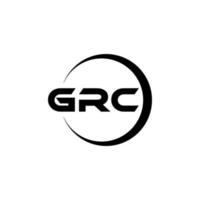 grc brief logo ontwerp in illustratie. vector logo, schoonschrift ontwerpen voor logo, poster, uitnodiging, enz.