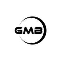 gmb brief logo ontwerp in illustratie. vector logo, schoonschrift ontwerpen voor logo, poster, uitnodiging, enz.