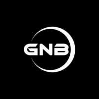 gnb brief logo ontwerp in illustratie. vector logo, schoonschrift ontwerpen voor logo, poster, uitnodiging, enz.