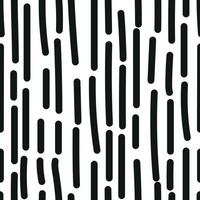 zwart hand- getrokken verticaal strepen, onregelmatig lijnen tekening naadloos patroon vector