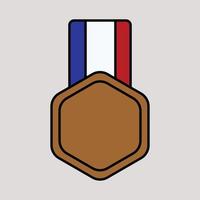 illustratie van bronzen medaille vector