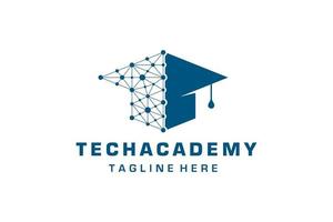 blauw tech academie logo vector