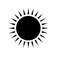 zon icoon zwart kleur verwijderd vector