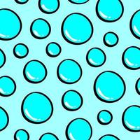 hand- getrokken water bubbel naadloos patroon vector