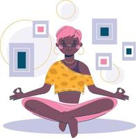 meditatie yoga houding lotus. vector illustratie