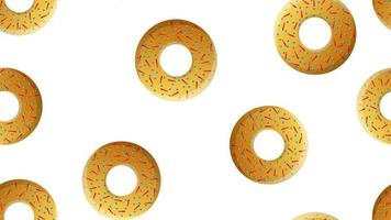 vector naadloos patroon met kleurrijk donuts met glazuur en hagelslag Aan een wit achtergrond