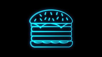 vector realistisch geïsoleerd neon teken van hamburger logo voor sjabloon decoratie en aan het bedekken Aan de muur achtergrond. concept van snel voedsel, cafe en restaurant