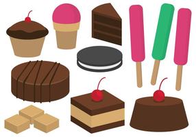 Desserts en Sweets Illustratie vector