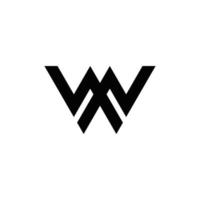 abstract w eerste monogram logo ontwerp, icoon voor bedrijf, gemakkelijk, elegant vector