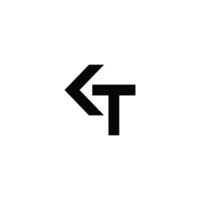 abstract kt initialen brief monogram vector logo ontwerp