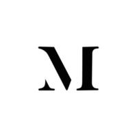 abstract m eerste monogram logo ontwerp, icoon voor bedrijf, gemakkelijk, elegant vector