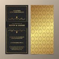 luxe vintage gouden kaartsjabloon vector