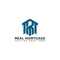 abstract eerste brief rm of Dhr logo in blauw kleur geïsoleerd in wit achtergrond toegepast voor hypotheek logo ook geschikt voor de merken of bedrijven hebben eerste naam Dhr of rm. vector