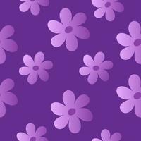 Purper bloemen Aan Purper achtergrond naadloos patroon vector