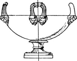 antiek krater, wijnoogst illustratie. vector