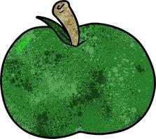 tekenfilm groen appel vector