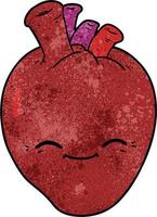 vector hart karakter in tekenfilm stijl