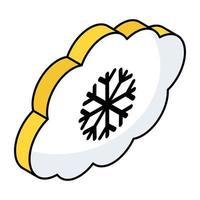 modern ontwerp icoon van sneeuwval vector